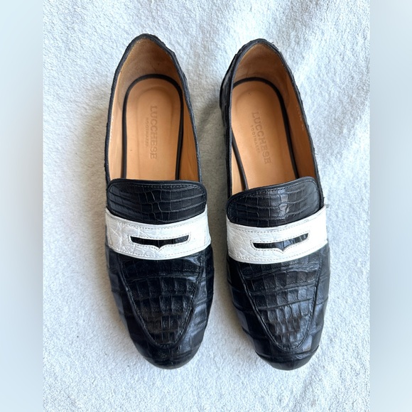Lucchese women’s Karmen shoe loafer size 6 B caiman crocodile leather - Picture 3 of 10